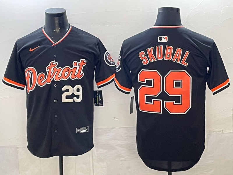 Men Detroit Tigers #29 Skubal black Game Nike MLB Jersey 20260010